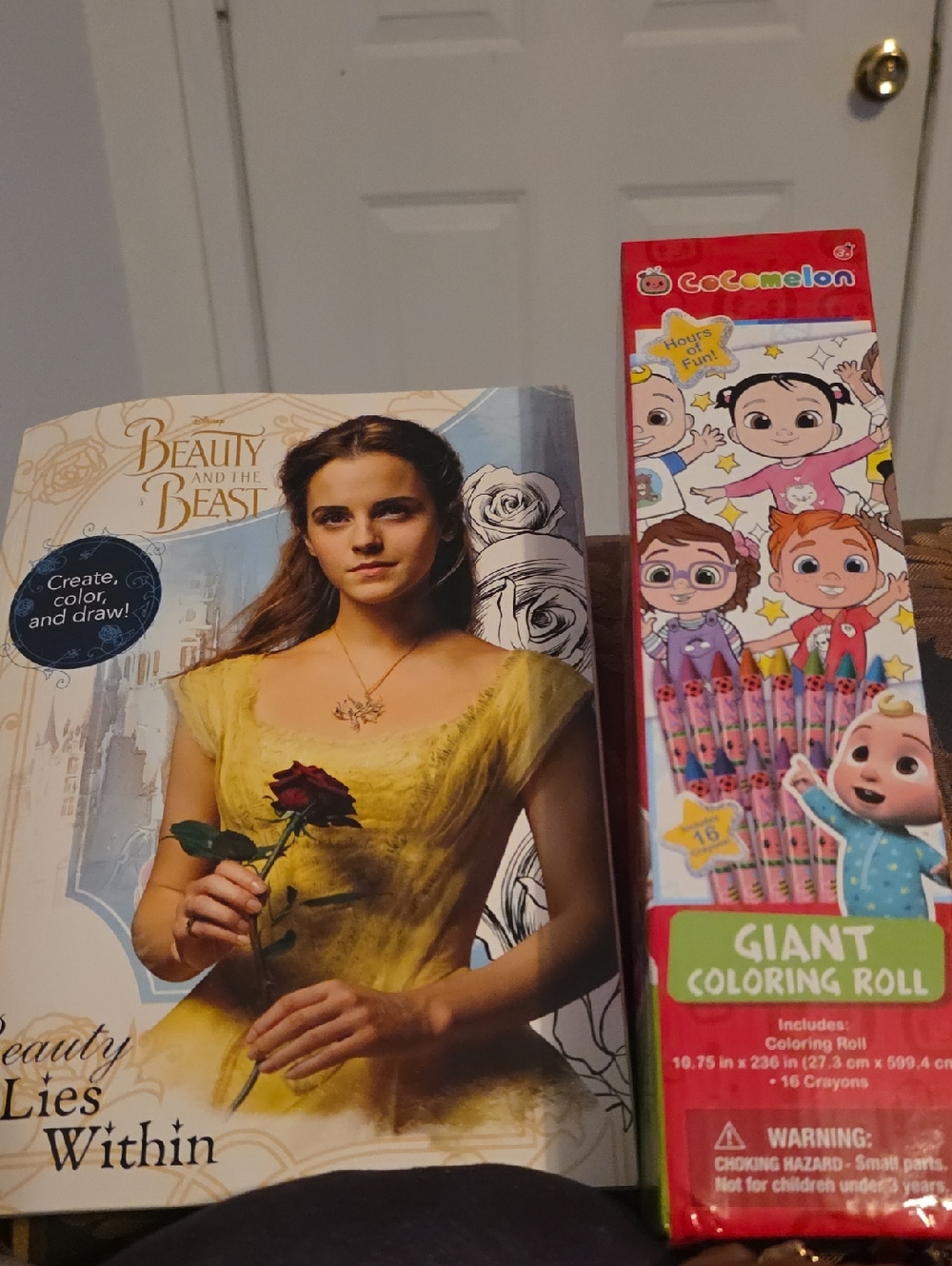 Beauty and the Beast Coloring Book  Cocomelon Giant Color Roll With Crayons